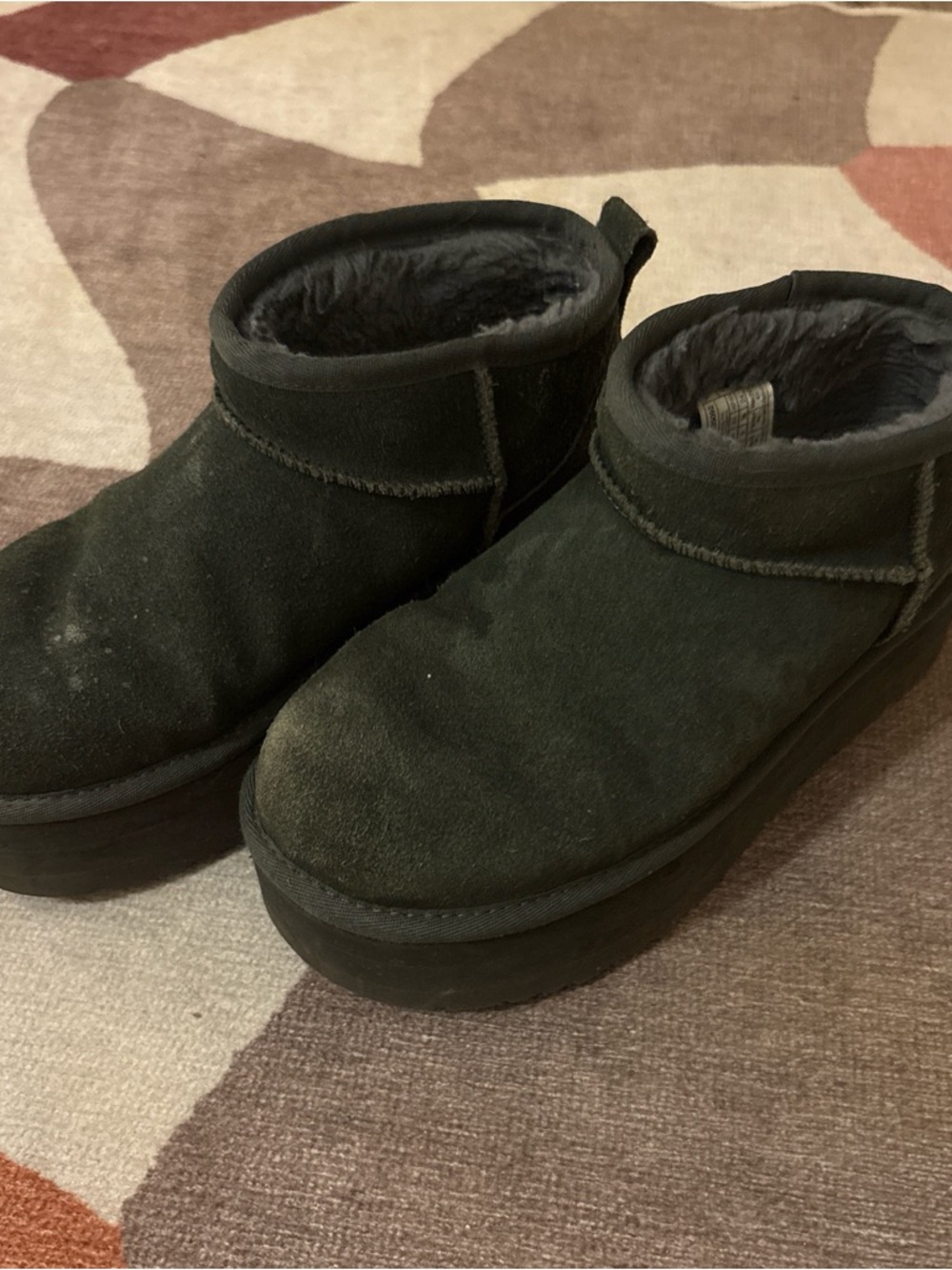 Platform Uggs in Forest Green